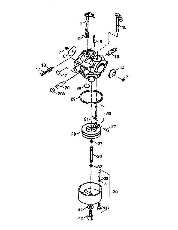 Craftsman 536886220 carburetor 640054 (71/143) diagram