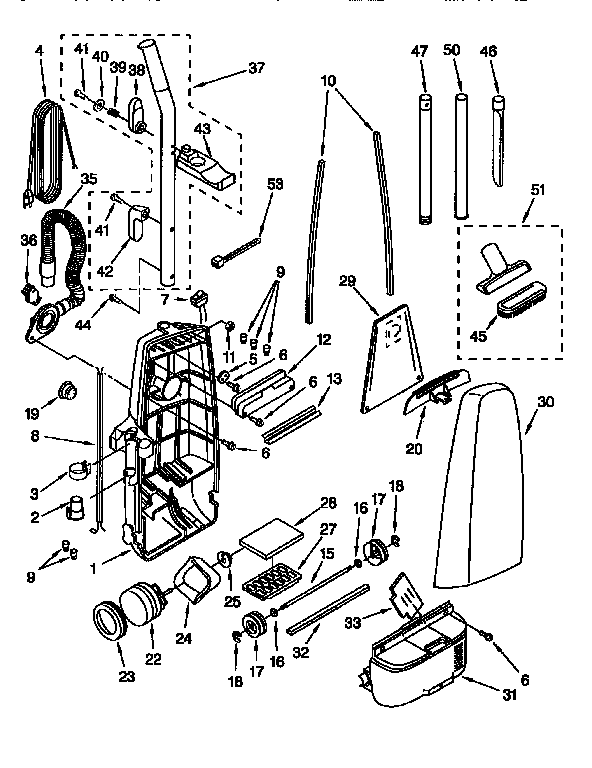 Kenmore 11637012690 dust compartment diagram