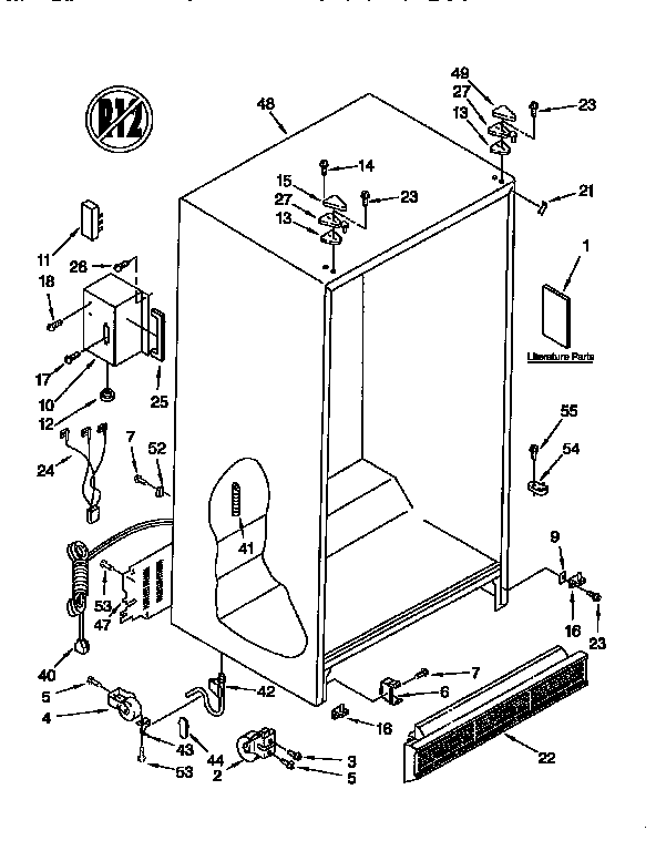 Kenmore 1069500720 cabinet diagram