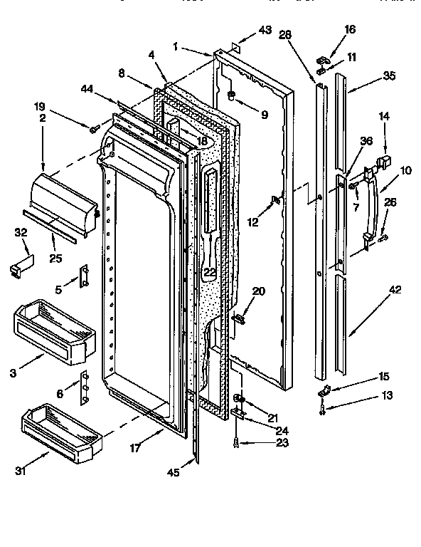 Kenmore 1069500720 refrigerator door diagram