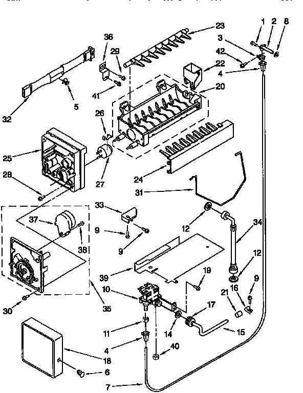 Kenmore 1069500720 ice maker diagram