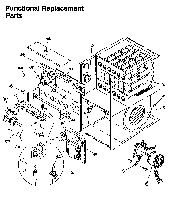 ICP NTC5075BFC1 functional replacement parts diagram