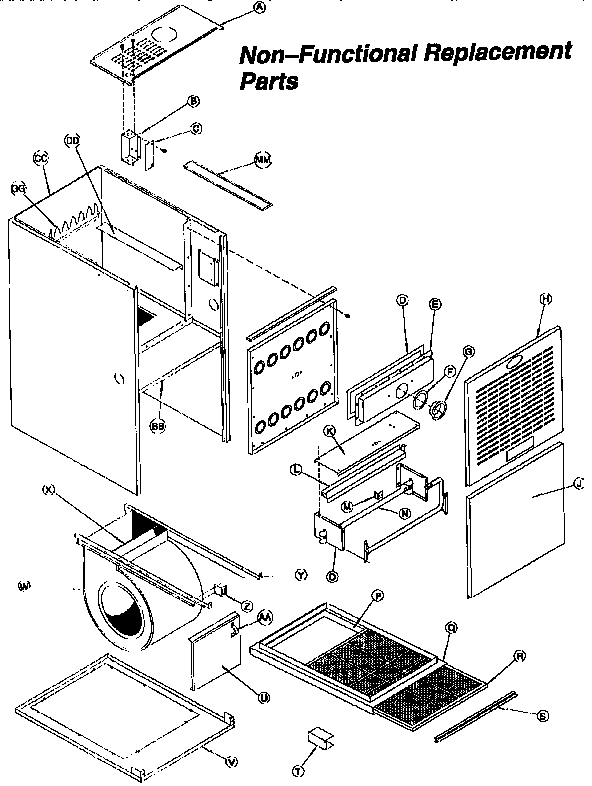 ICP NTC5075BFC1 non-functional replacement parts diagram