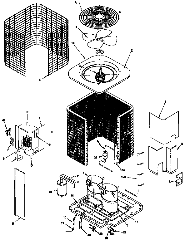 ICP CA5120VLA1 functional replacement parts diagram