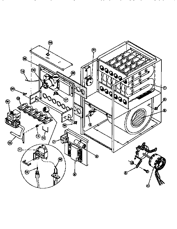 ICP NTC5125BKD1 functional replacement parts diagram