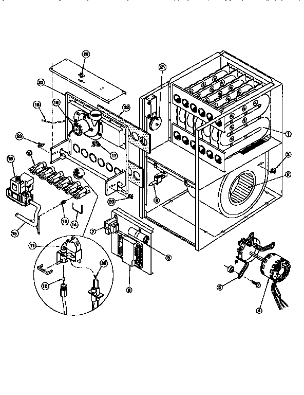 ICP NTC5100BFD1 functional replacement parts diagram
