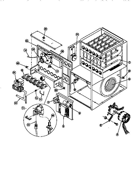 ICP NTC5100BKD1 functional replacement parts diagram