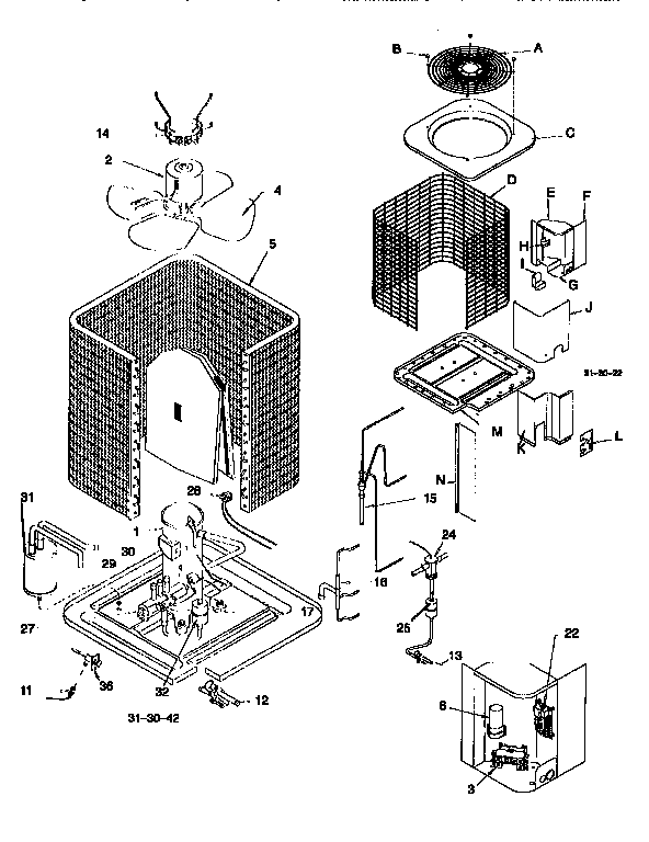 ICP CH9542VKB1 unit parts diagram