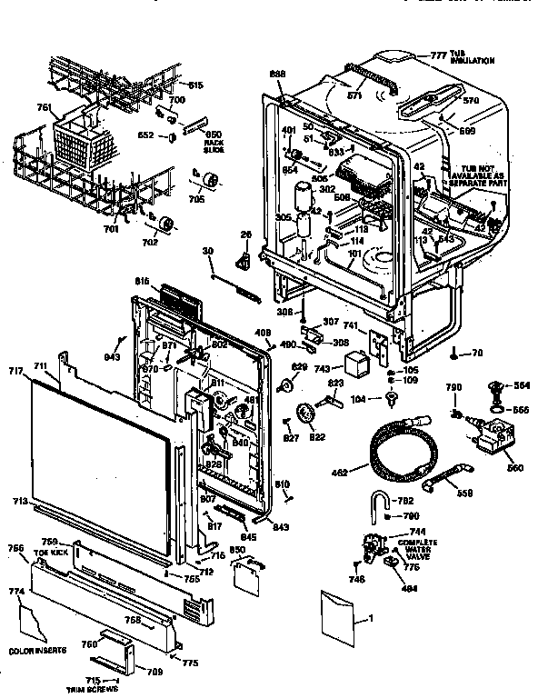 Kenmore 3631655192 body and door assembly diagram
