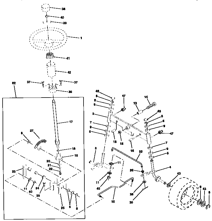 Craftsman 917256870 steering assembly diagram