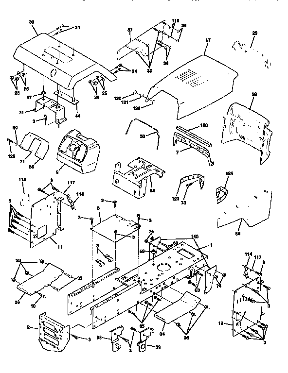 Craftsman 917256702 chassis and enclosures diagram