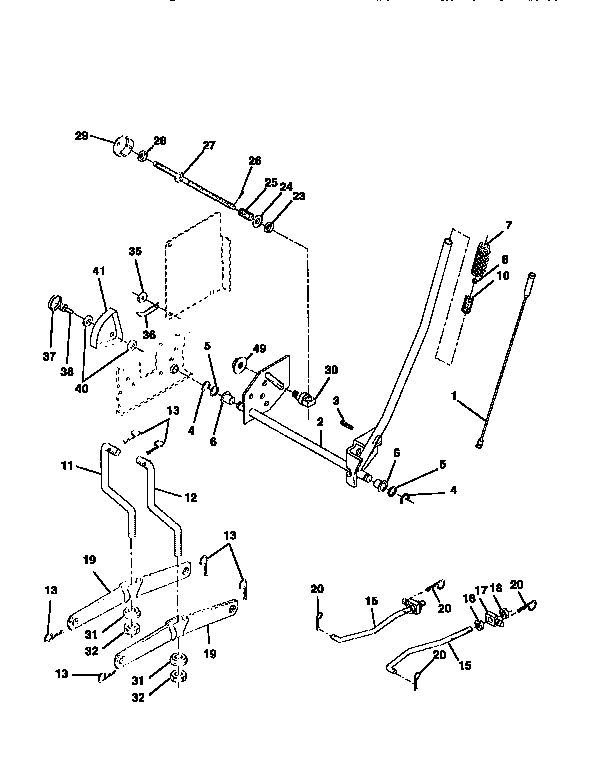 Craftsman 917256702 mower lift diagram