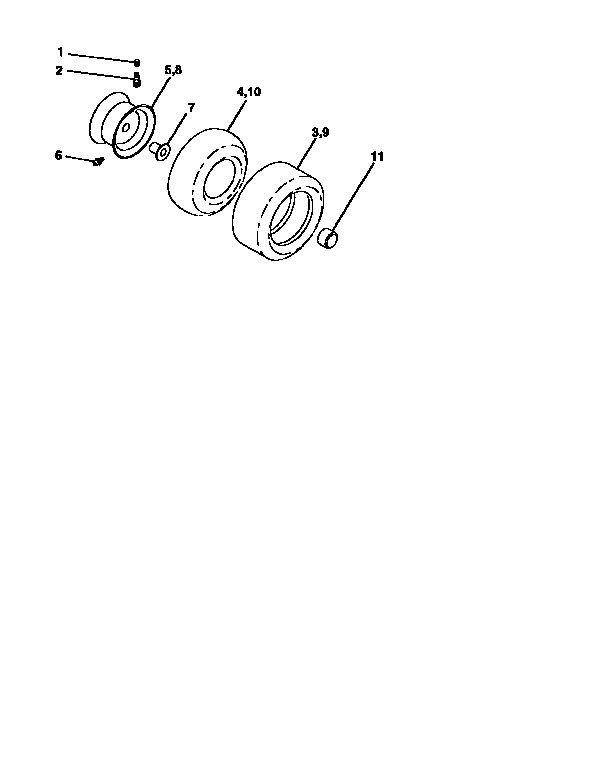 Craftsman 917256702 wheels and tires diagram