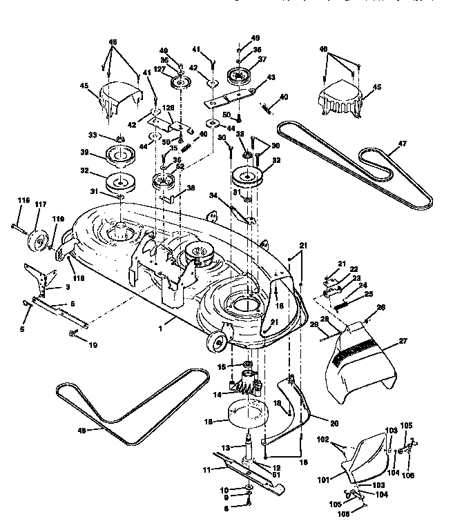 Craftsman 917256702 mower deck diagram