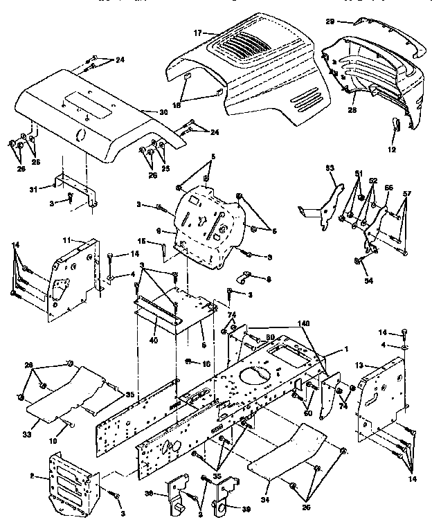 Craftsman 917256544 chassis and enclosures diagram