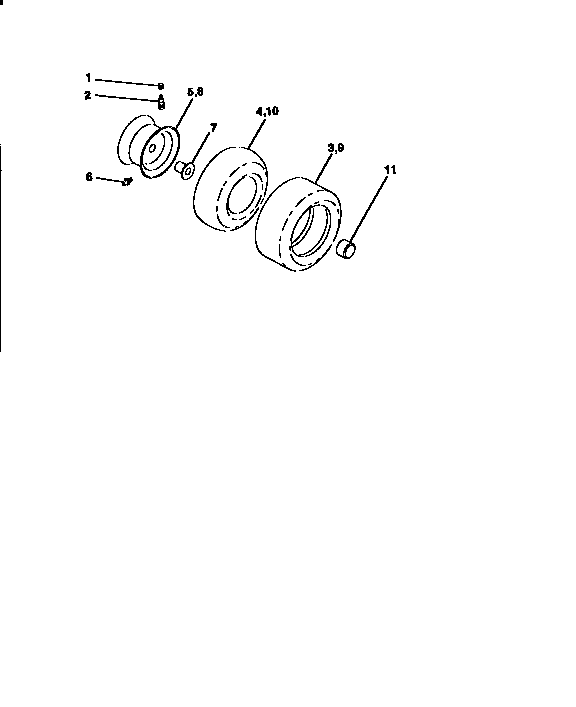 Craftsman 917256544 wheels and tires diagram