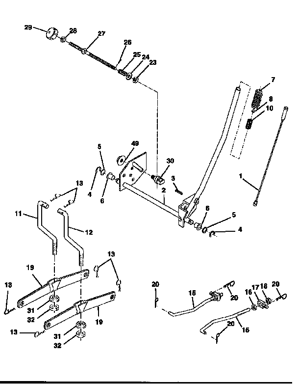 Craftsman 917256544 mower lift diagram