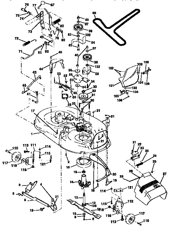 Craftsman 917256544 mower deck diagram