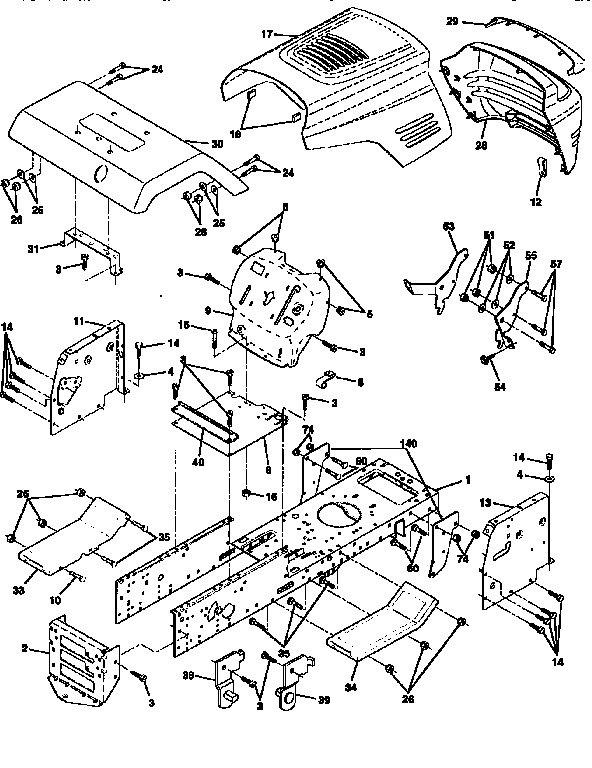 Craftsman 917256524 chassis and enclosures diagram