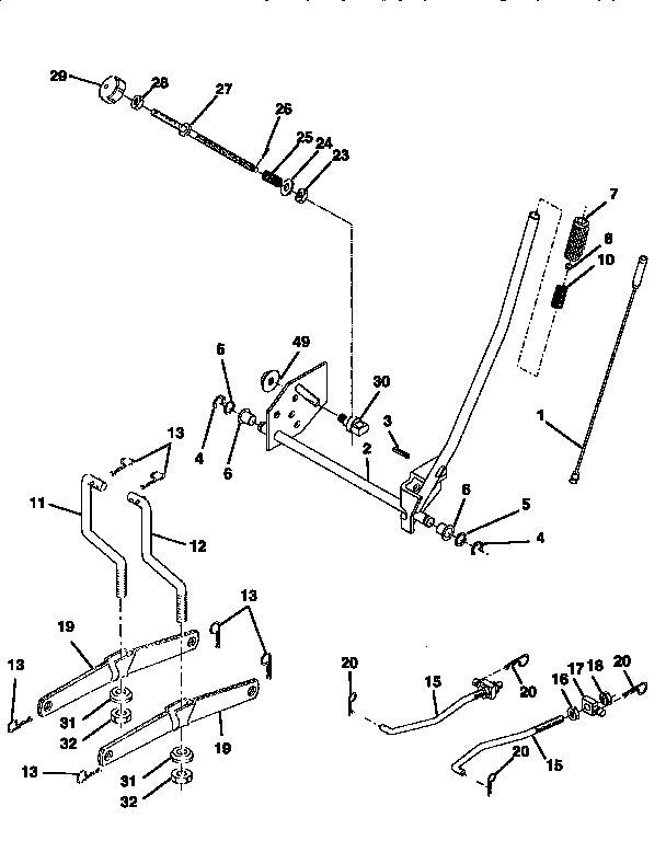 Craftsman 917256524 mower lift diagram