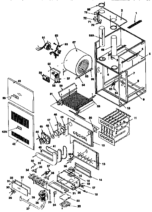 ICP GCK100N16A1 unit parts diagram