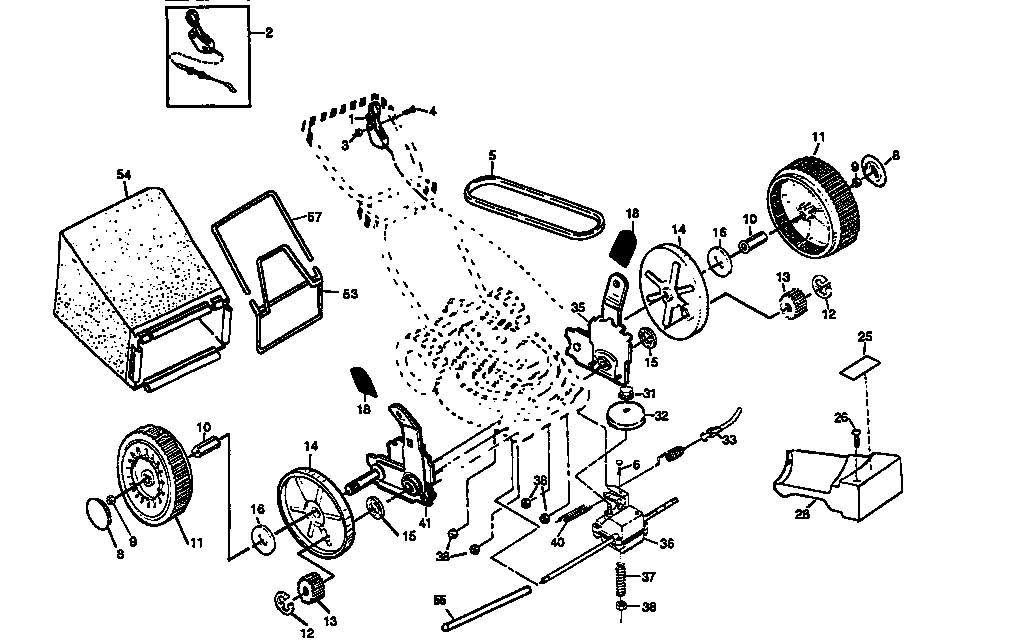 Craftsman 917376283 drive assembly diagram