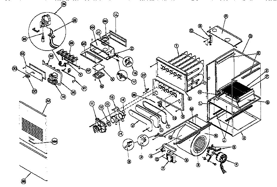 ICP GUK125N20C1 unit parts diagram