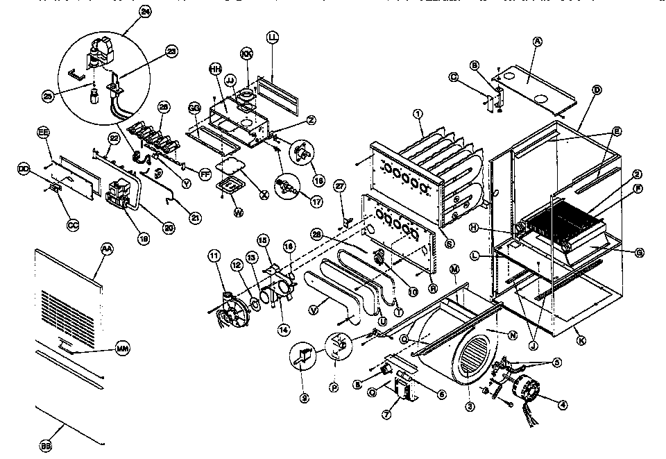 ICP GUK100N16C1 unit parts diagram