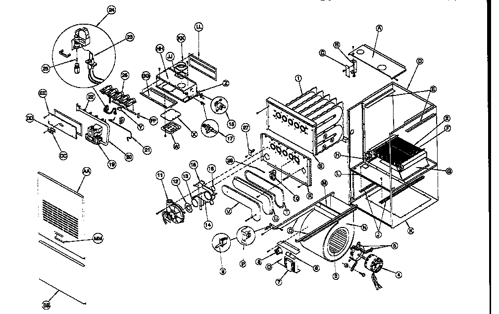 ICP GUK075N12C1 unit parts diagram