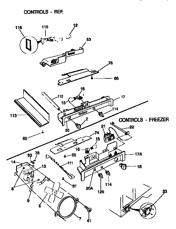 Frigidaire FRS26XGCB2 controls diagram