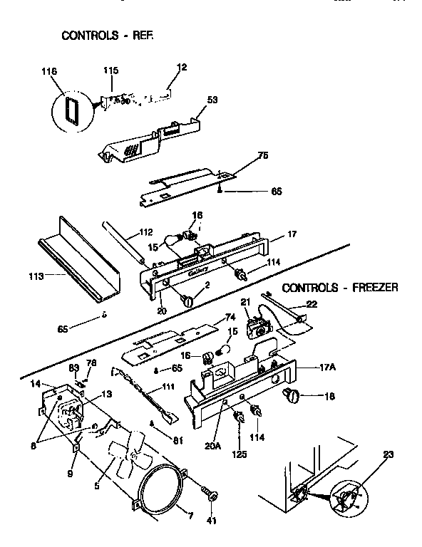 Frigidaire FRS26XGCD2 controls diagram