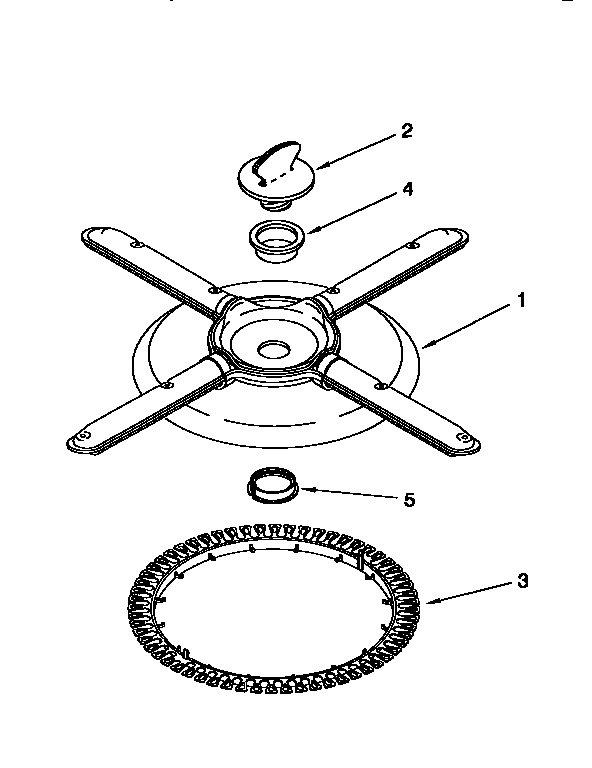 KitchenAid KUDS24SEAL0 lower washarm and strainer diagram