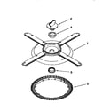 KitchenAid KUDS24SEAL0 lower washarm and strainer diagram