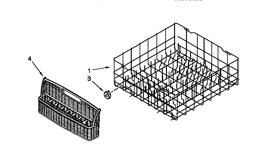 KitchenAid KUDI24SEWH0 lower rack diagram
