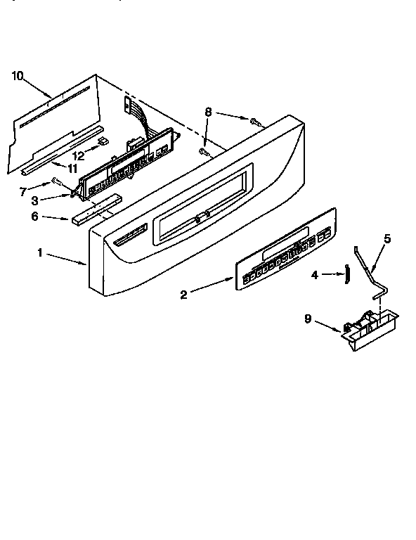 KitchenAid KUDV24SEAL0 control panel diagram