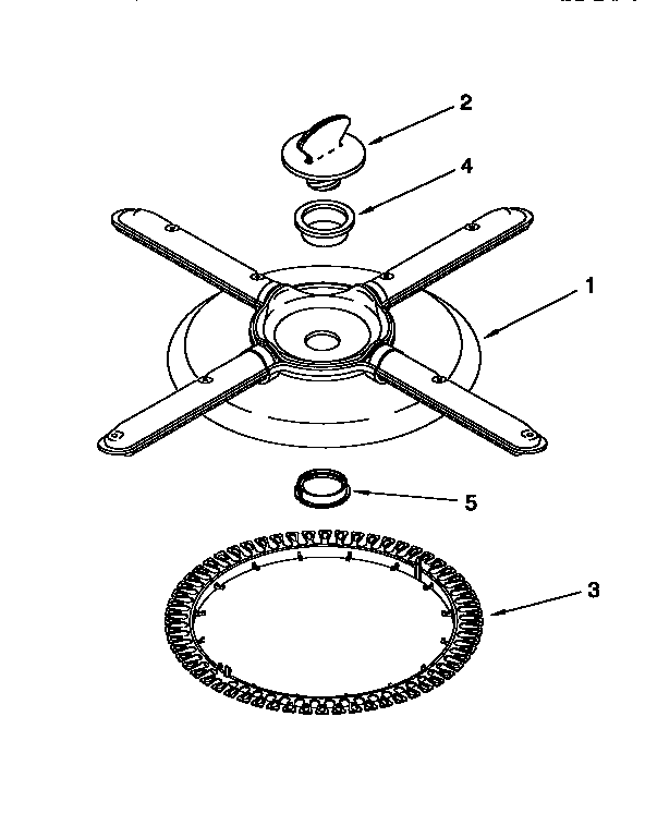 KitchenAid KUDV24SEAL0 lower washarm and strainer diagram