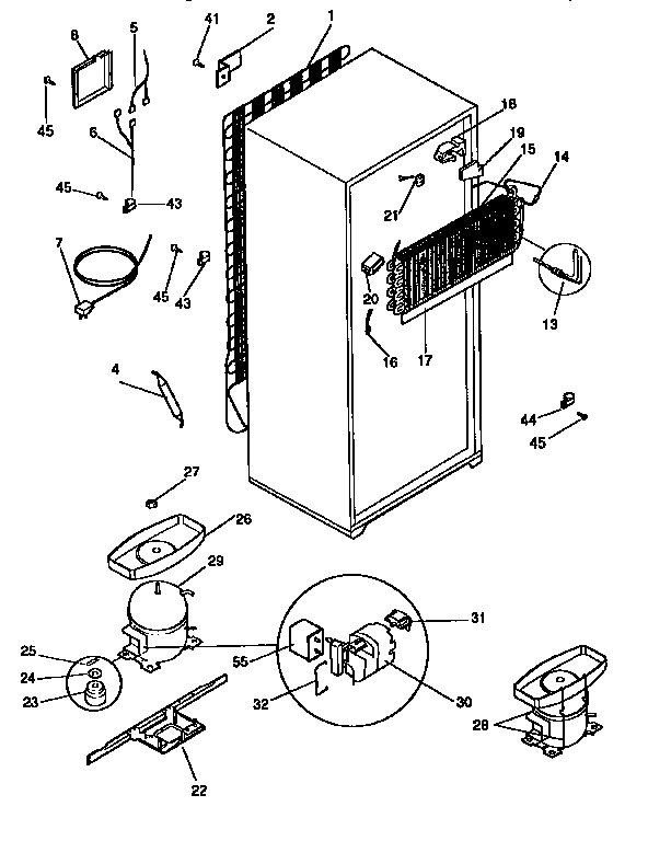 Kenmore 2539768481 unit parts diagram