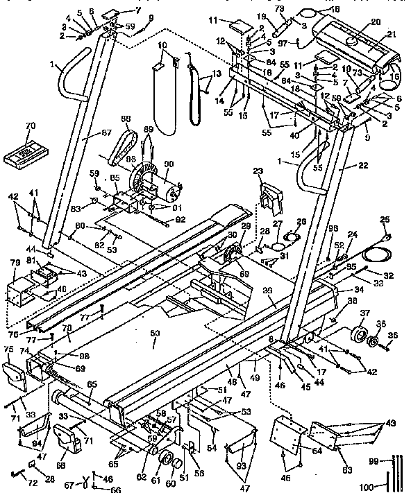 Weslo TLTL21040 unit parts diagram