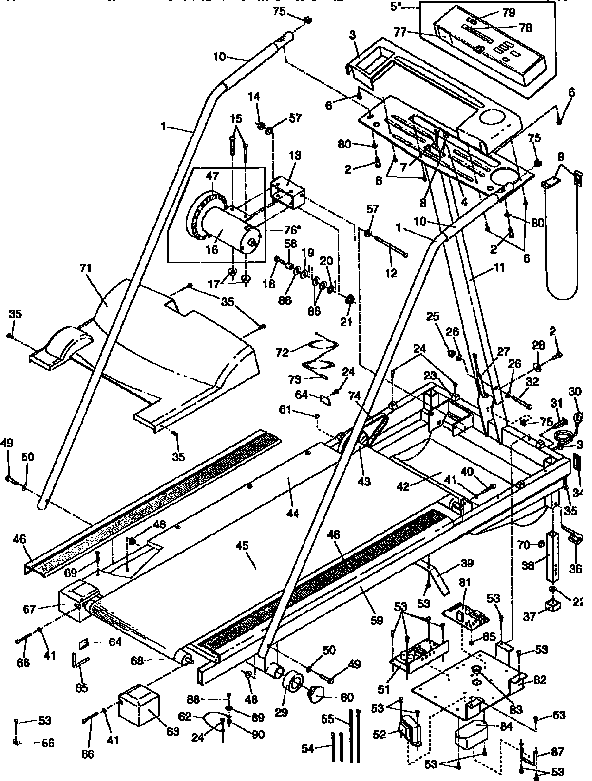 Weider WETL85060 unit parts diagram
