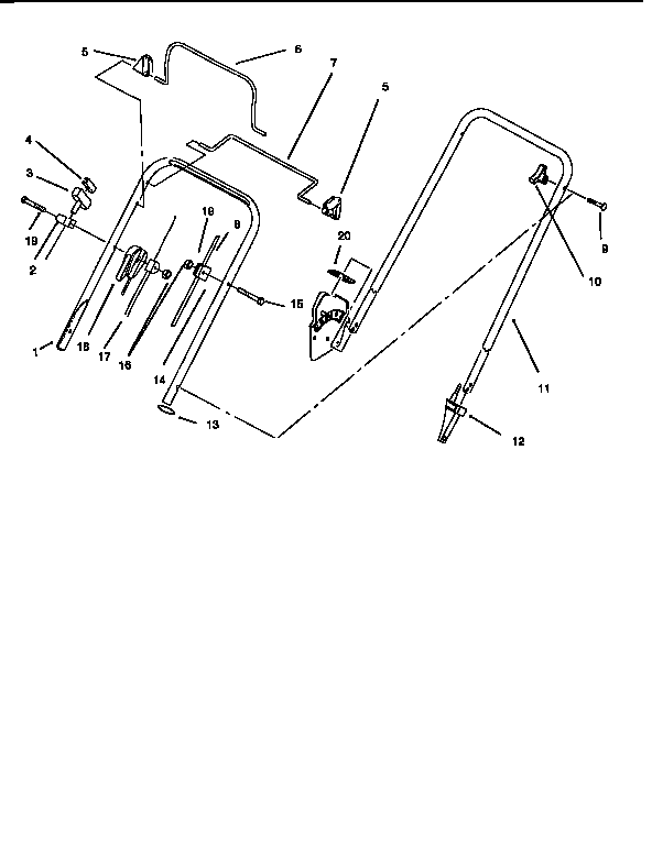 Lawn-Boy 10202-5900001-5999999 handle assembly diagram
