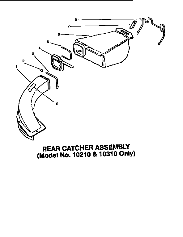 Lawn-Boy 10202-5900001-5999999 rear catcher assembly diagram