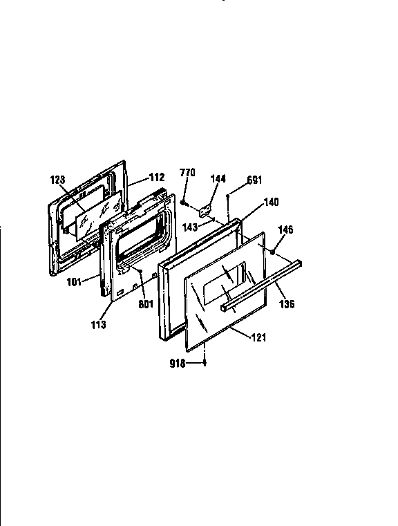 Kenmore 91140169690 door diagram