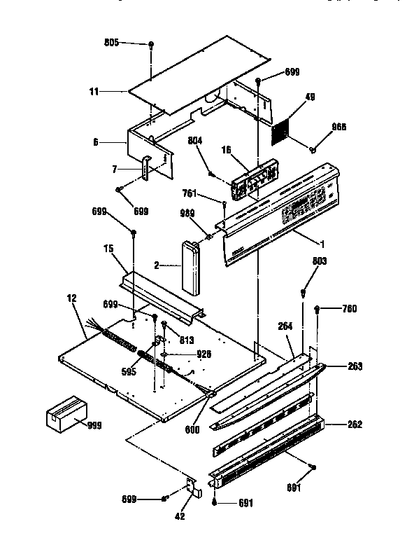 Kenmore 91140161690 control section diagram