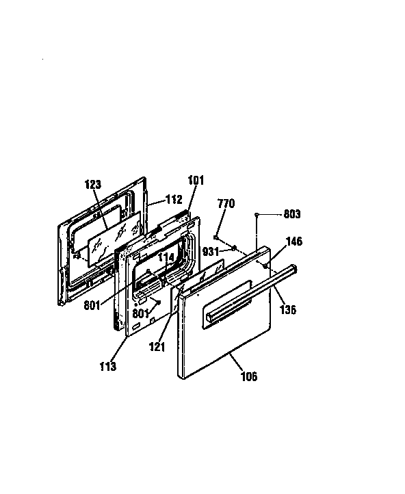 Kenmore 91140161690 door sections diagram