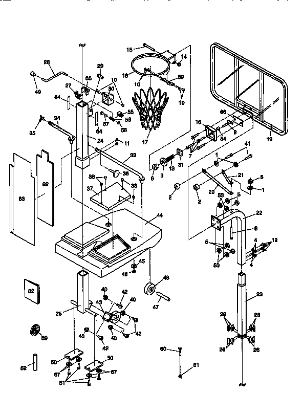Weslo JKBL20561 unit parts diagram