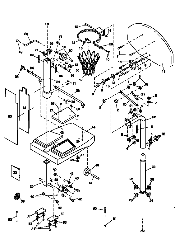 Weslo JKBL10560 unit parts diagram