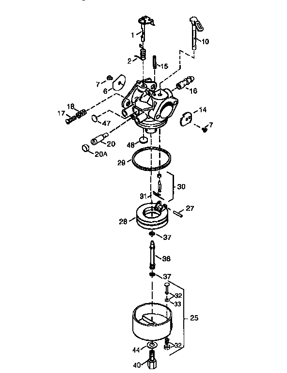 Craftsman 536886190 carburetor 640052 (71/143) diagram
