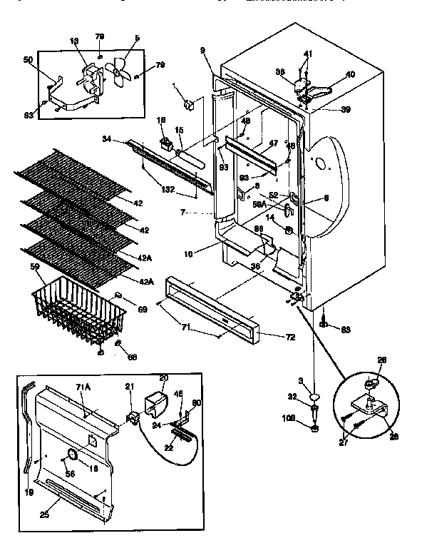 Kenmore 2539260211 cabinet diagram