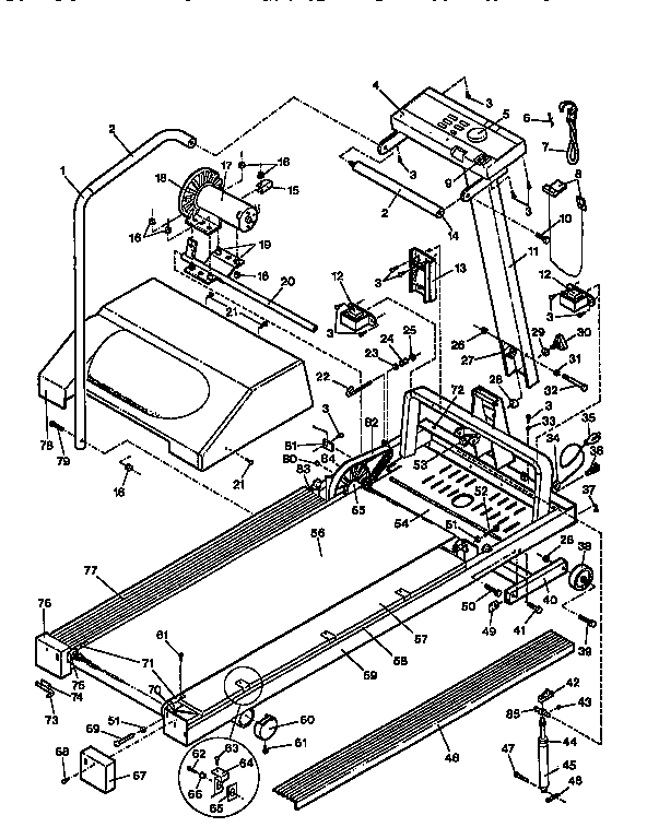 Weslo WL420020 unit parts diagram