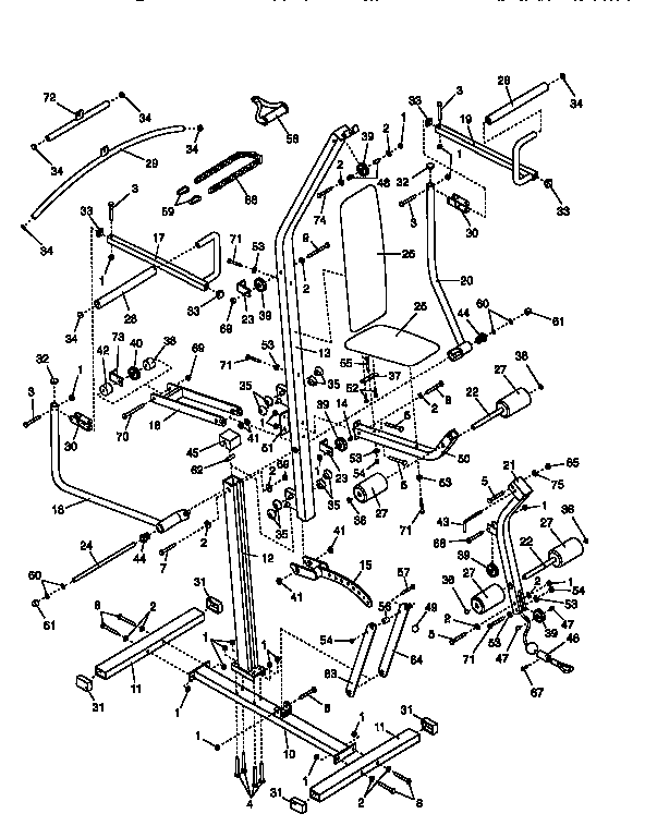 Weslo QVSY82040 unit parts diagram